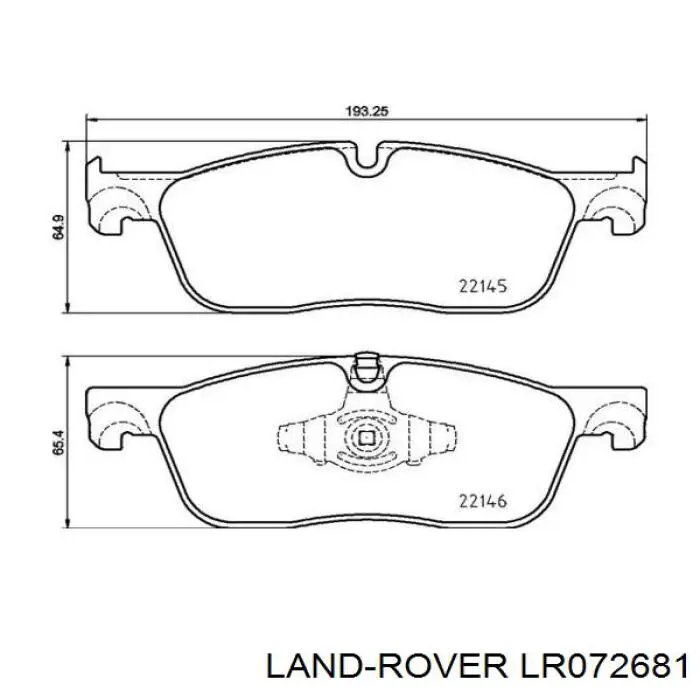 LR072681 Land Rover Pastillas delanteras