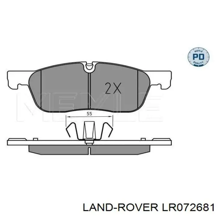 LR072681 Land Rover pastillas de freno delanteras