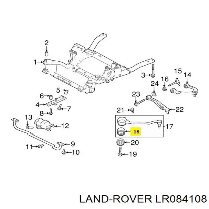 Silentblock de brazo de suspensión Land Rover LR084108 precio, desde 53,36 EUR