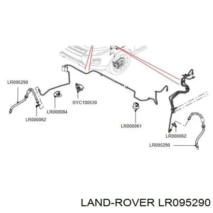 Comprar LR045439 Land Rover Latiguillos de freno delantero