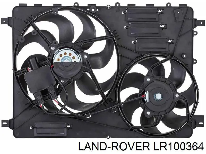 LR100364 Land Rover difusor de radiador, ventilador de refrigeración, condensador del aire acondicionado, completo con motor y rodete