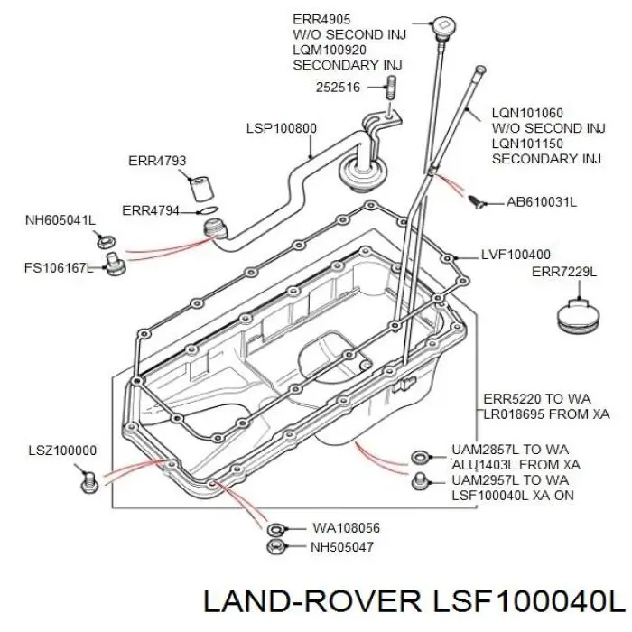 Comprar LSF100040L Land Rover 