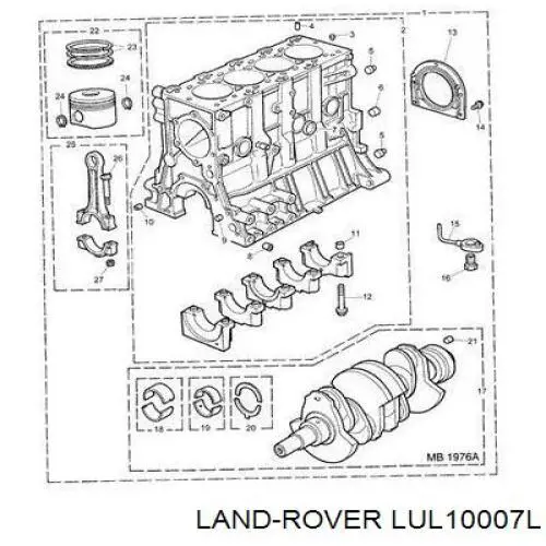 Anillo retén, cigüeñal para Land Rover Discovery (LG, LJ)