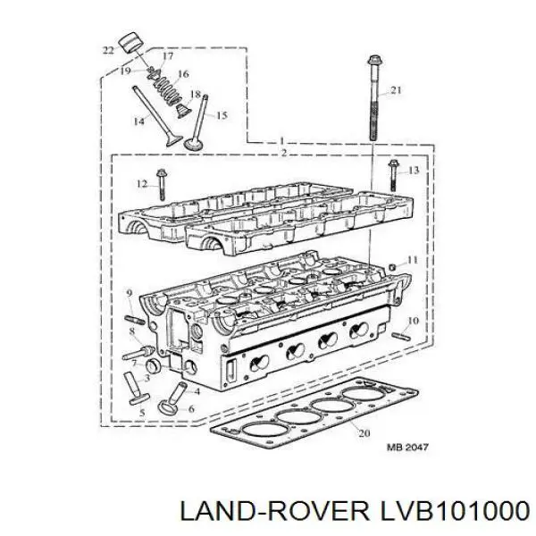 LVB101000 Land Rover junta de culata