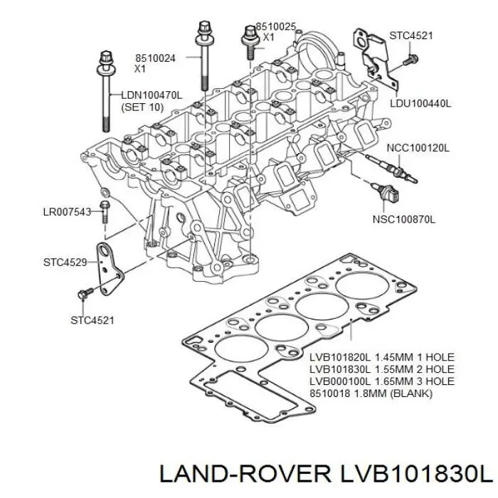 Juntas de culata Land Rover LVB101830L precio, desde 53,60 EUR