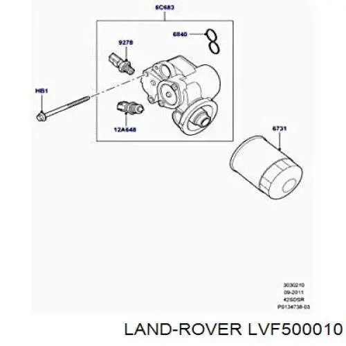 Junta del adaptador del filtro de aceite Land Rover LVF500010 precio, desde 21,39 EUR