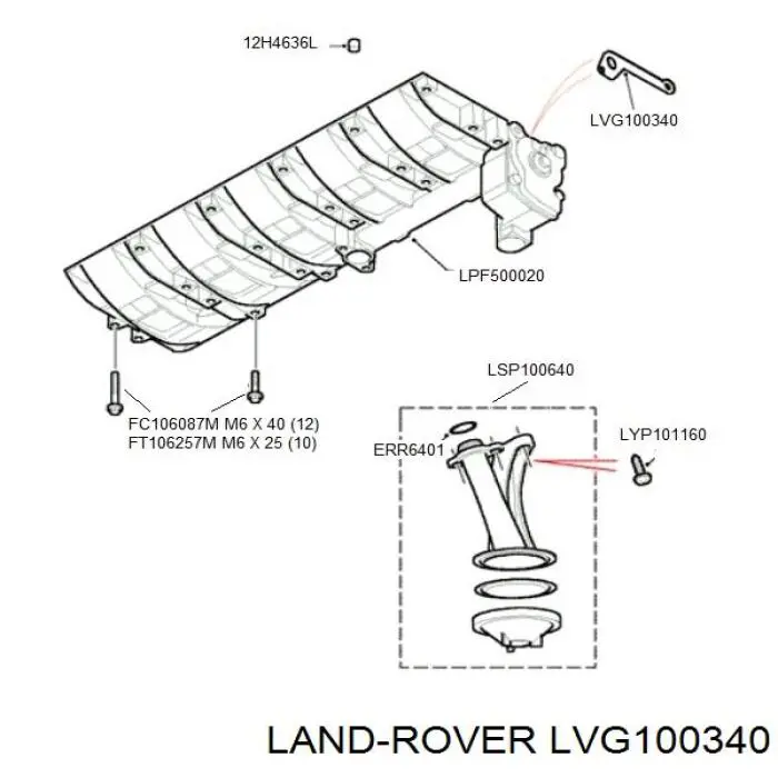 LVG100340 Land Rover Junta de la bomba de aceite
