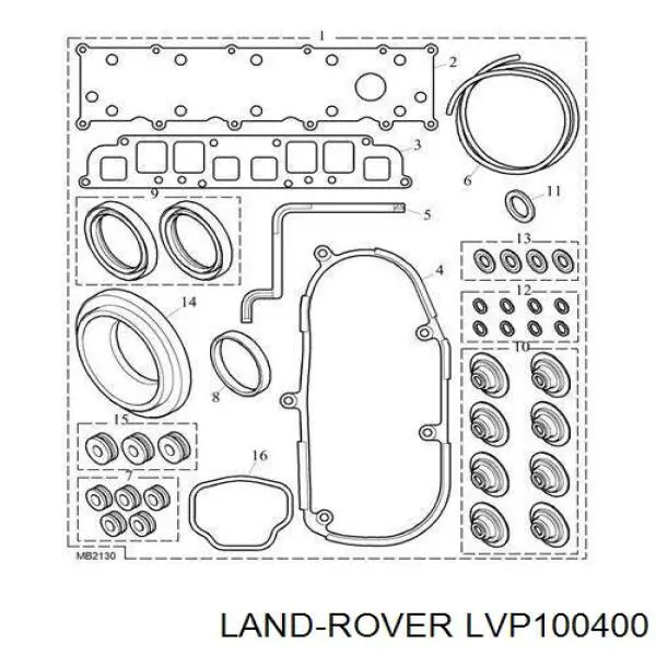 Junta tapa válvula Land Rover LVP100400 precio, desde 14,38 EUR