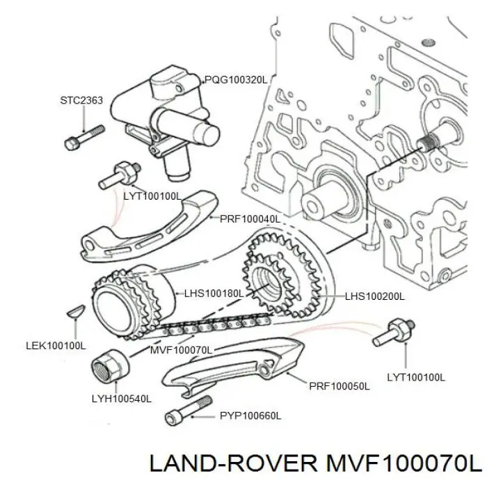 Comprar MVF100070L Land Rover Juego de cadena de distribución de la bomba de alta presión