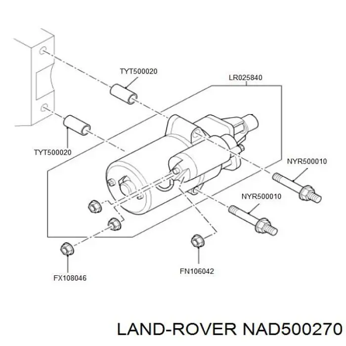 NAD500270 Land Rover motor de arranque