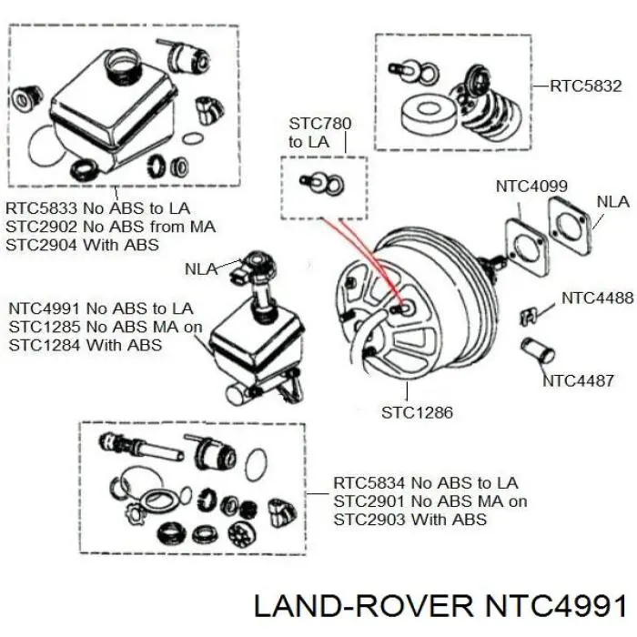 Cilindro maestro de frenos Land Rover NTC4991 precio, desde 119,93 EUR