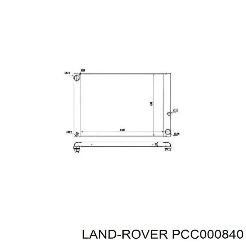 PCC000840 Land Rover radiador