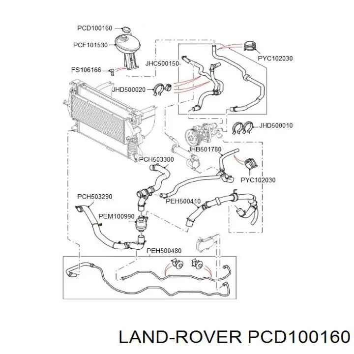 Tapon liquido refrigerante Land Rover PCD100160 precio, desde 4,07 EUR