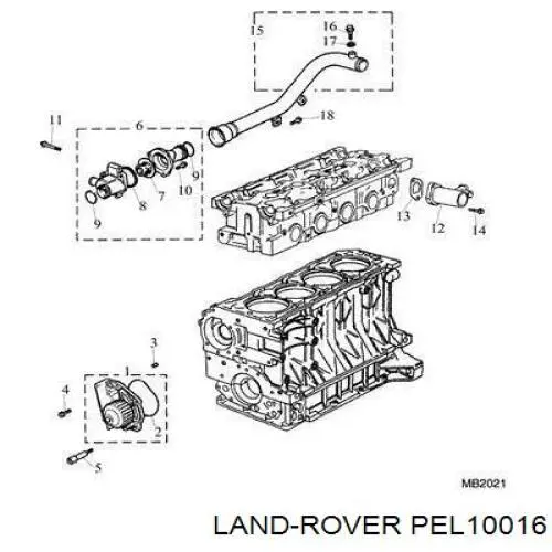 PEL10016 Land Rover termostato