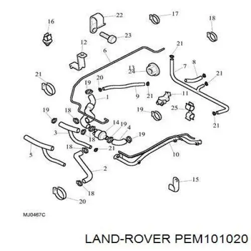 PEM101020 Land Rover termostato