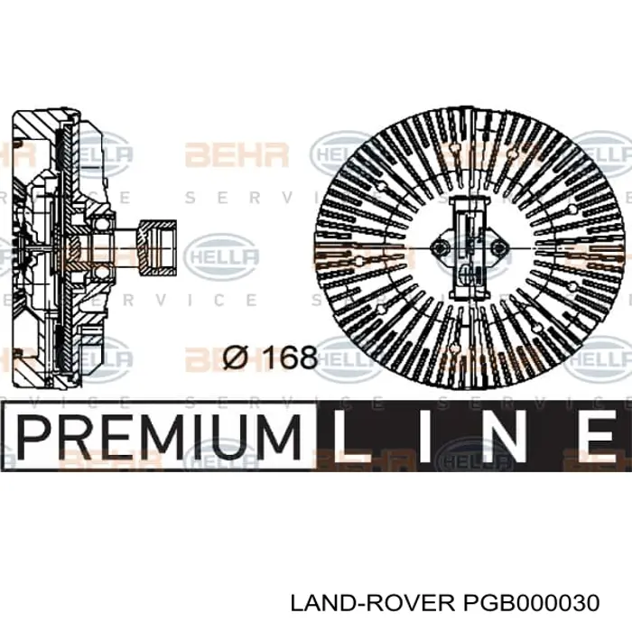 PGB000030 Land Rover embrague, ventilador del radiador