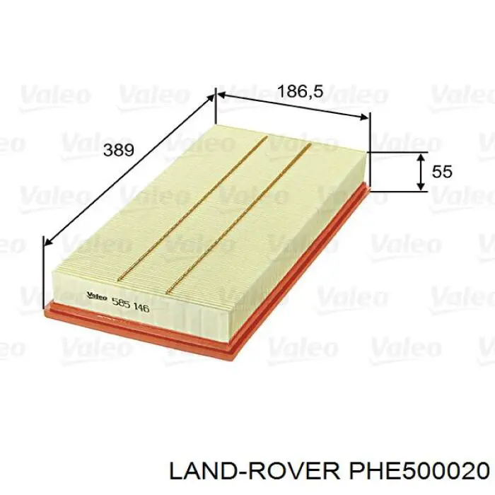 PHE500020 Land Rover filtro de aire