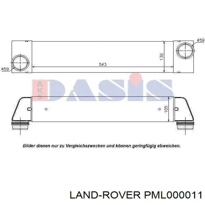 Radiador de aire de admisión Land Rover PML000011 precio, desde 95,83 EUR