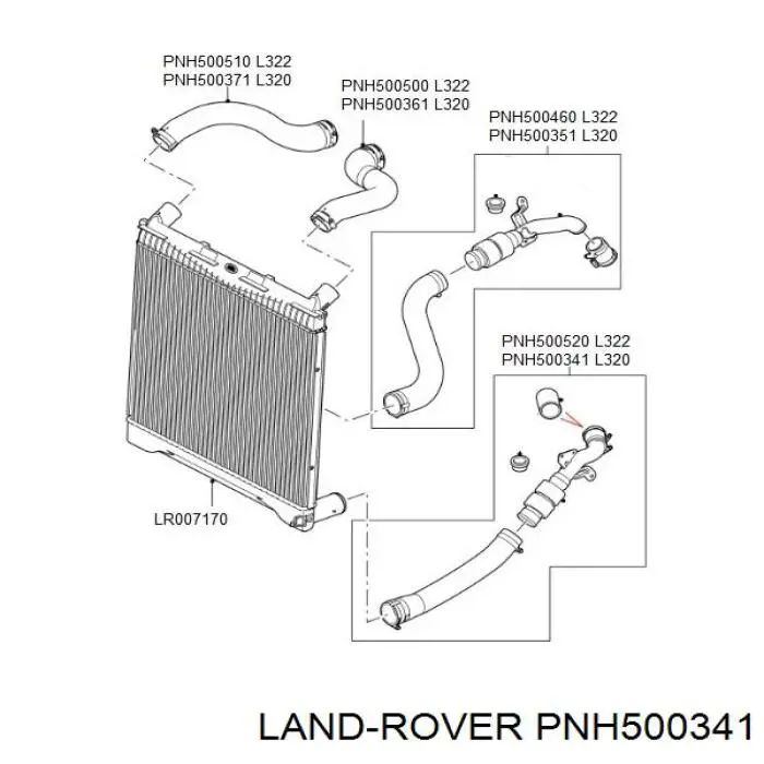 Manguera del intercooler Land Rover PNH500341 precio, desde 28,04 EUR