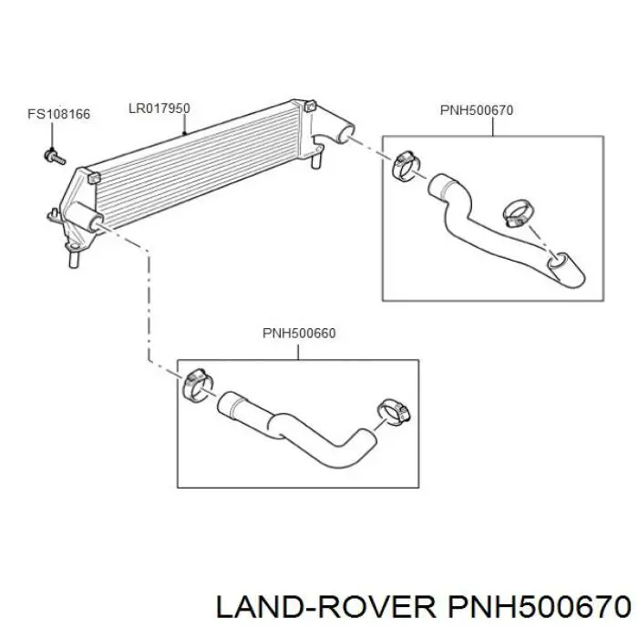 Manguera del intercooler Land Rover PNH500670 precio, desde 46,44 EUR