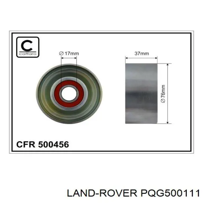 PQG500190 Rover tensor de correa, correa poli v