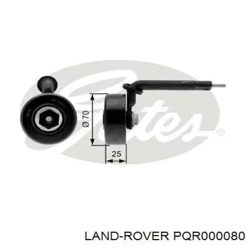 PQR000080 Land Rover polea tensora correa poli v
