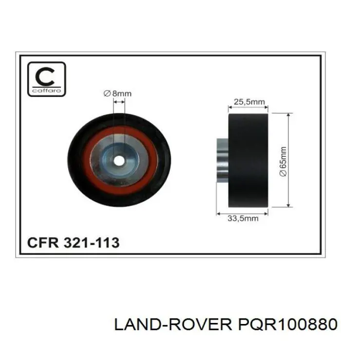 Polea inversión/guía, correa auxiliar servicios Land Rover PQR100880 precio, desde 20,72 EUR