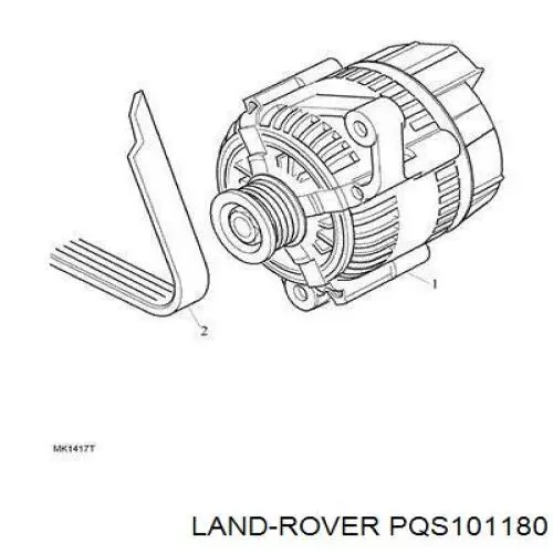 PQS101180 Land Rover correa trapezoidal