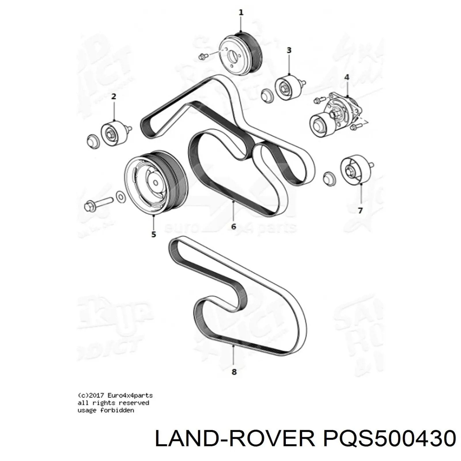 Correa trapezoidal para Land Rover Range Rover (L322)