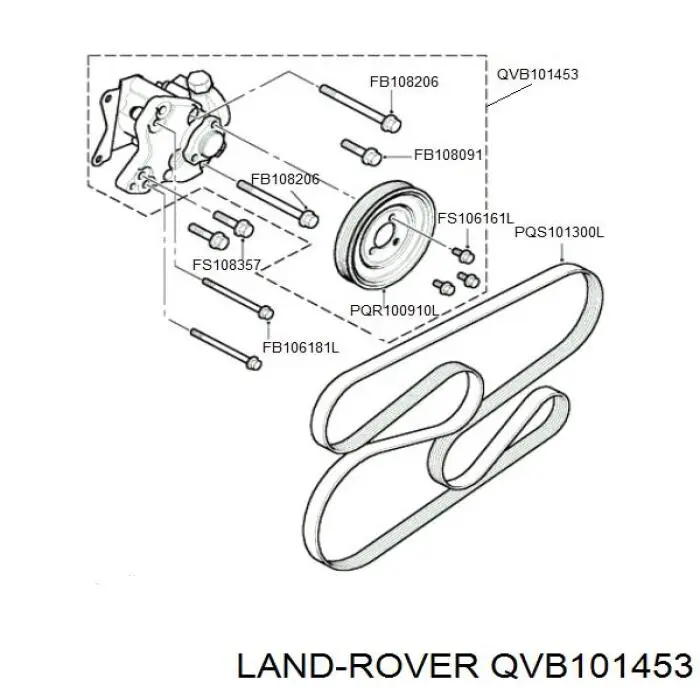 QVU100660 Land Rover bomba de dirección