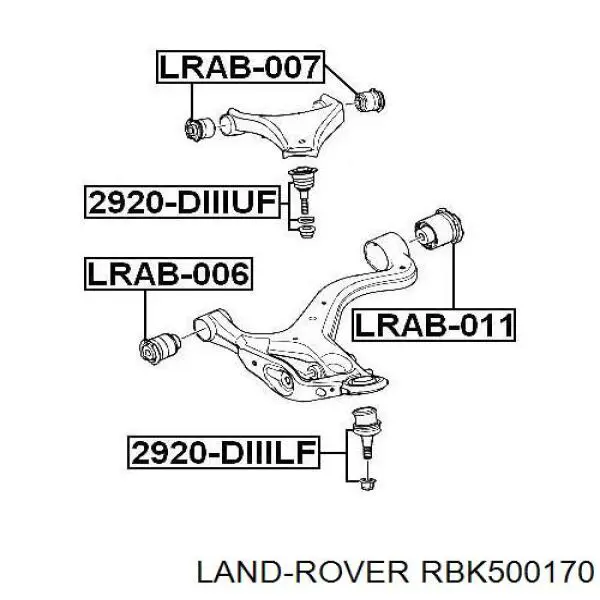 Rótula de suspensión superior Land Rover RBK500170 precio, desde 14,81 EUR