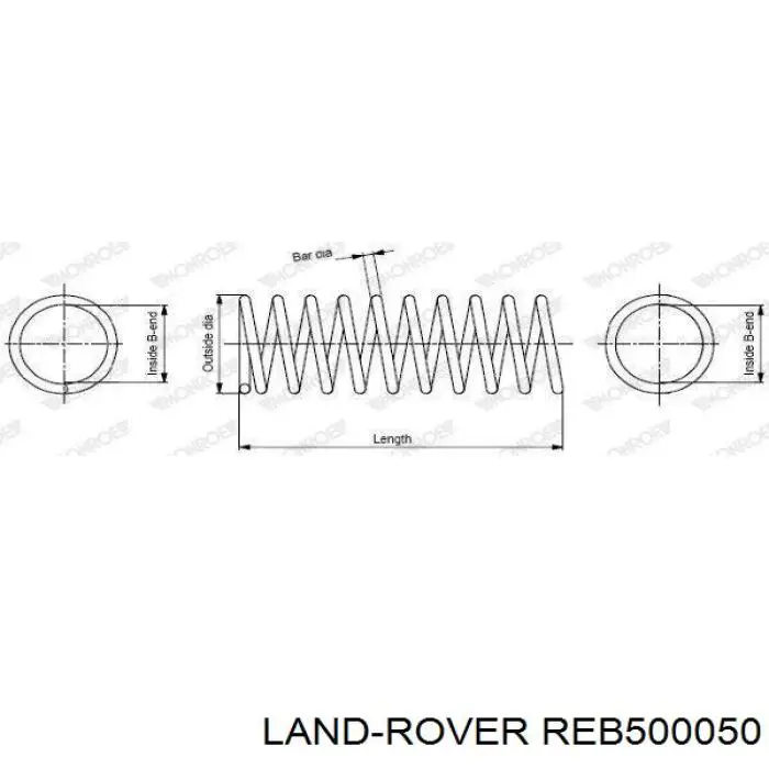 REB500050 Land Rover muelle de suspensión eje delantero
