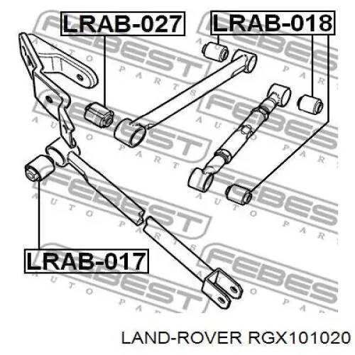 RGX101020 Land Rover silentblock para barra panhard trasera