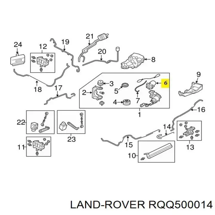 RQQ500014 Land Rover bomba de compresor de suspensión neumática