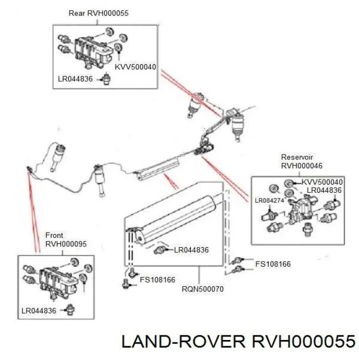 Comprar RVH000055 Land Rover Bloque de válvulas de suspensión regulable trasero