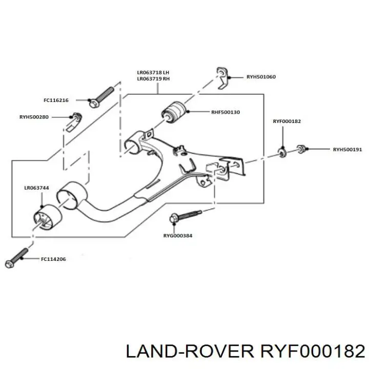 Arandela exterior del perno de fijación del brazo inferior trasero Land Rover RYF000182 precio, desde 3,24 EUR