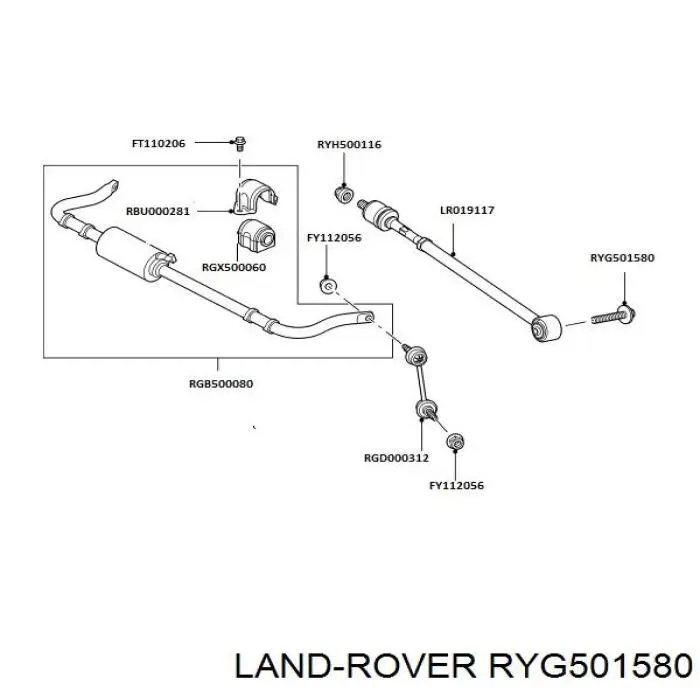 Perno De El Brazo Trasero para Land Rover Discovery (LR3)