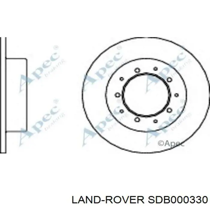 SDB000330 Land Rover Freno de disco trasero