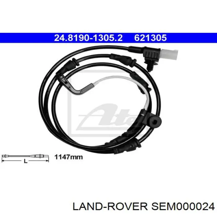 SEM000024 Land Rover contacto de aviso, desgaste de los frenos, trasero