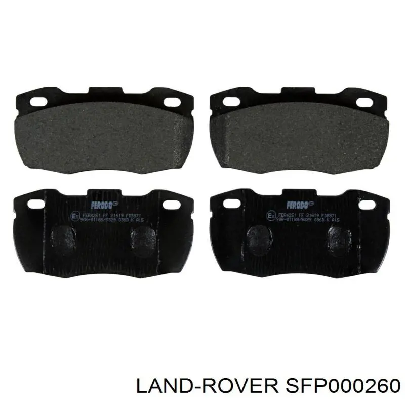 Pastillas freno delanteras Land Rover SFP000260 precio, desde 26,20 EUR