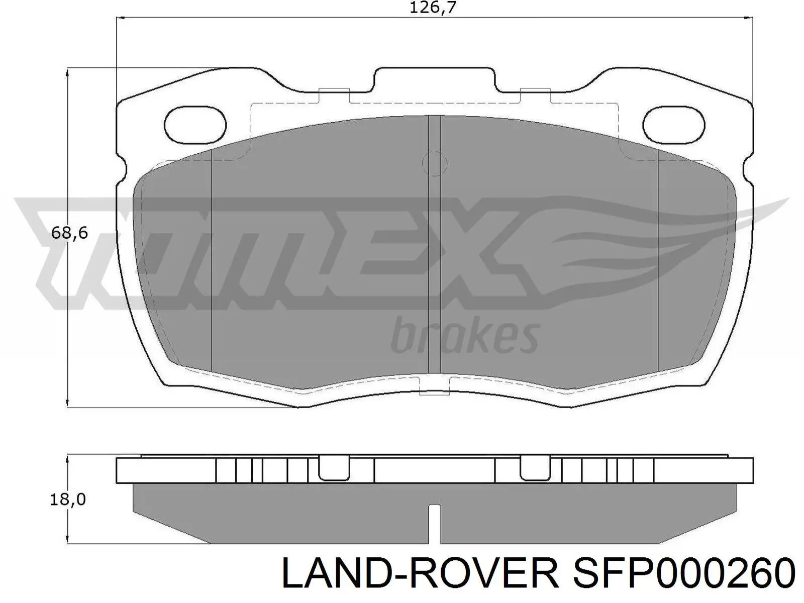 SFP000260 Land Rover pastillas de freno delanteras