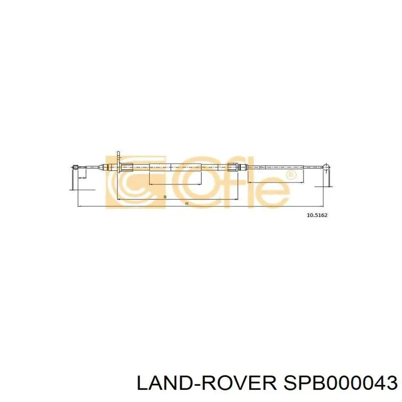 SPB000043 Hotbray cable de freno de mano trasero derecho