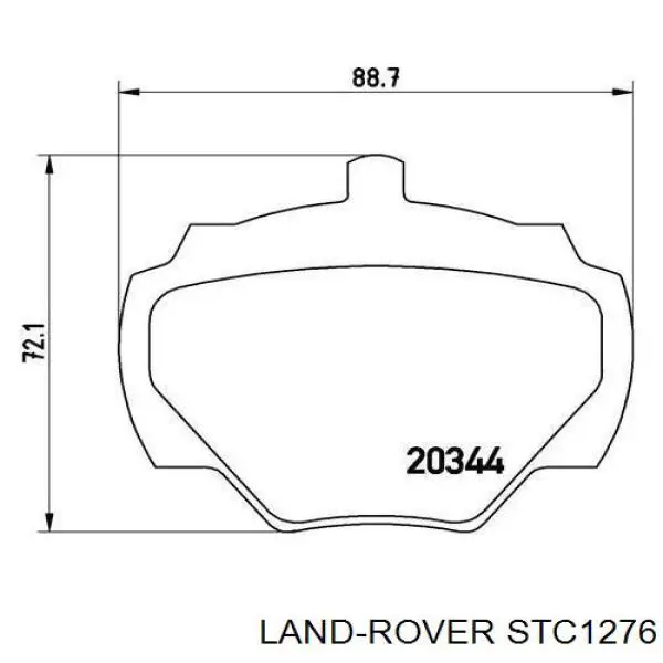 STC1276 Land Rover pastillas de freno traseras