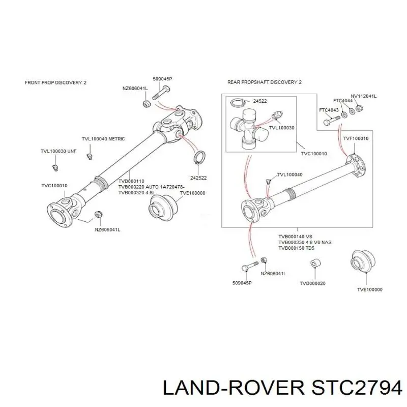 Comprar STC2794 Land Rover Acoplamiento elástico trasero del cardán