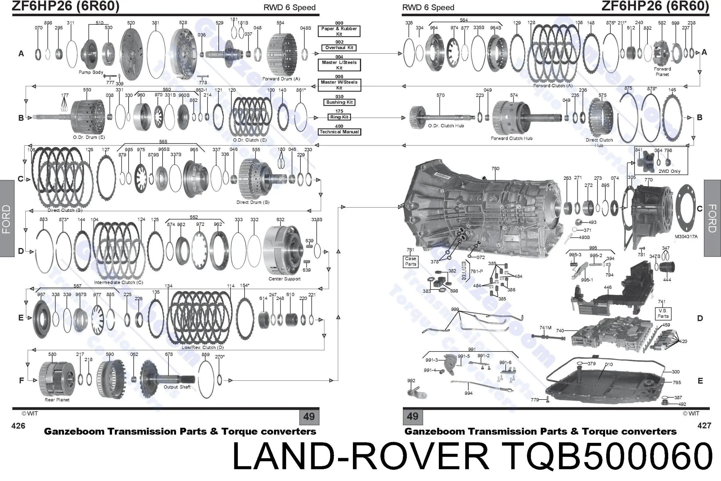 Convertidor de par Land Rover TQB500060 precio, desde 1130,62 EUR