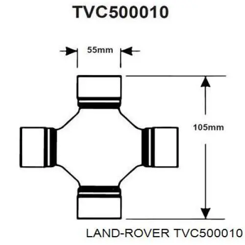 TVC500010 Land Rover cruceta de árbol de cardán trasero