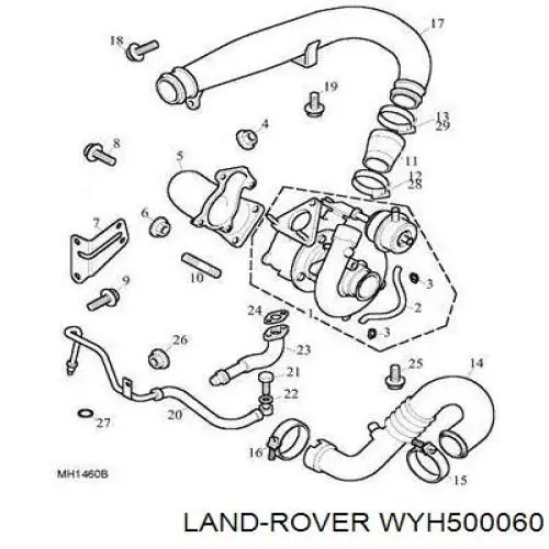Tornillo (tuerca) de sujeción Land Rover LR014199
