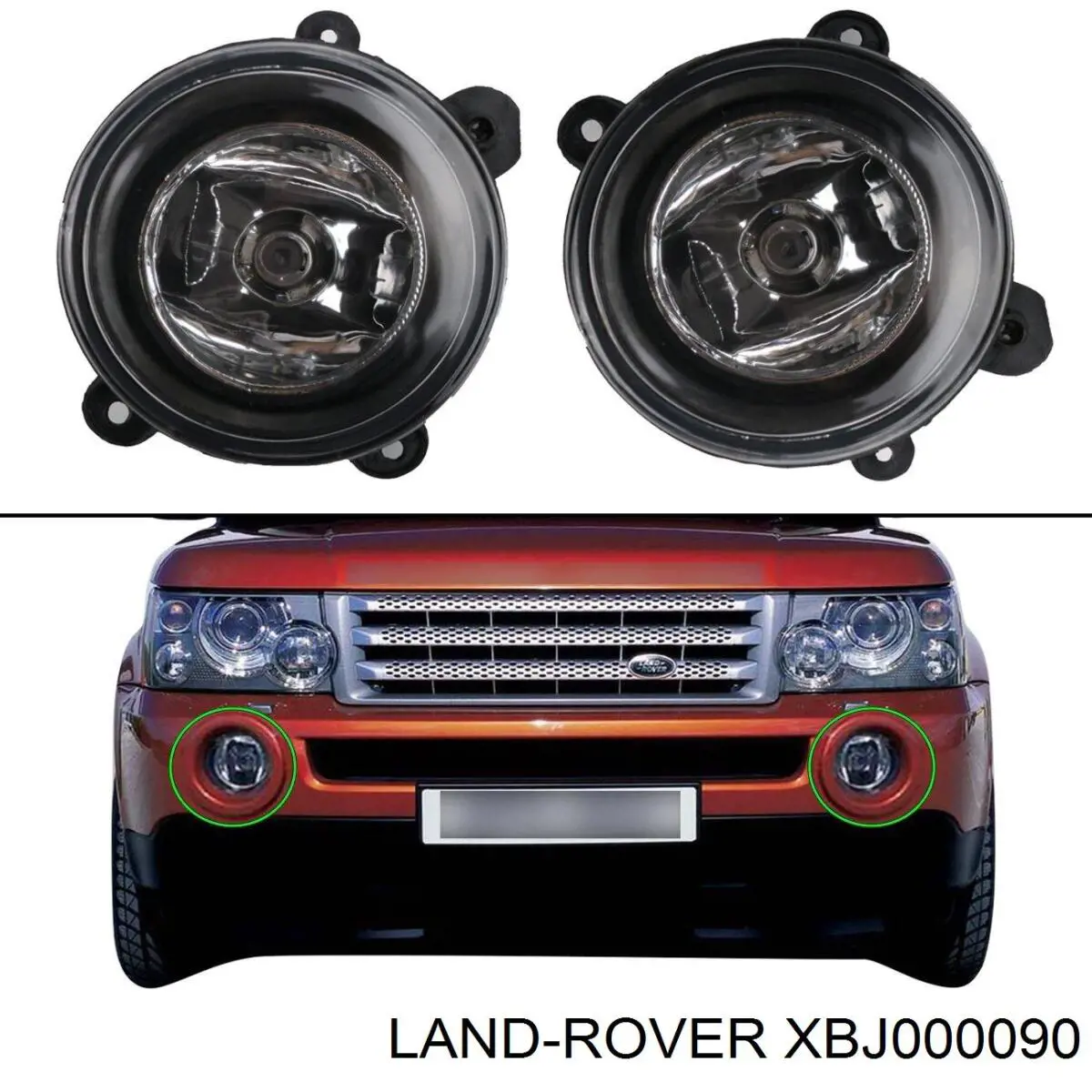 Luces antiniebla  izquierdo Land Rover XBJ000090 precio, desde 55,18 EUR