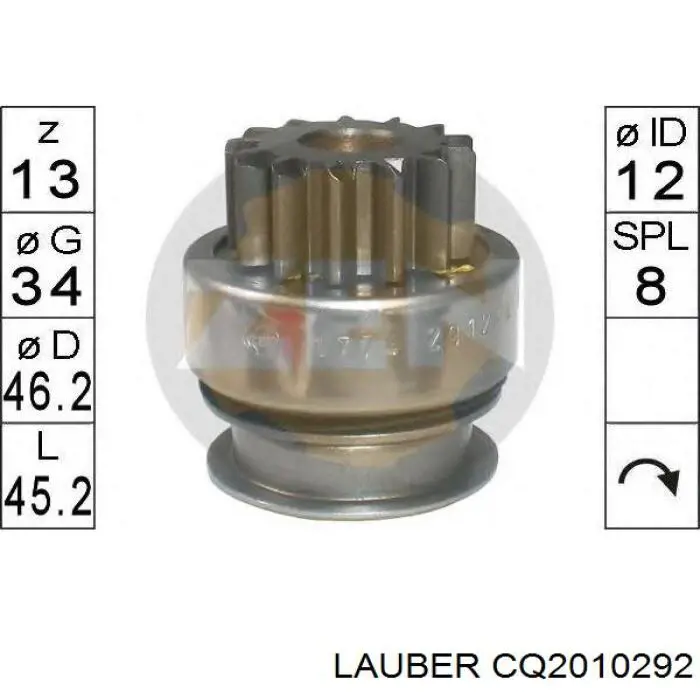CQ2010292 Lauber bendix, motor de arranque