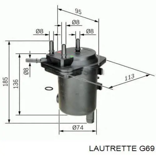450907011 Bosch Filtro de gasolina